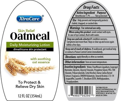 label image - oatmeal lotion label